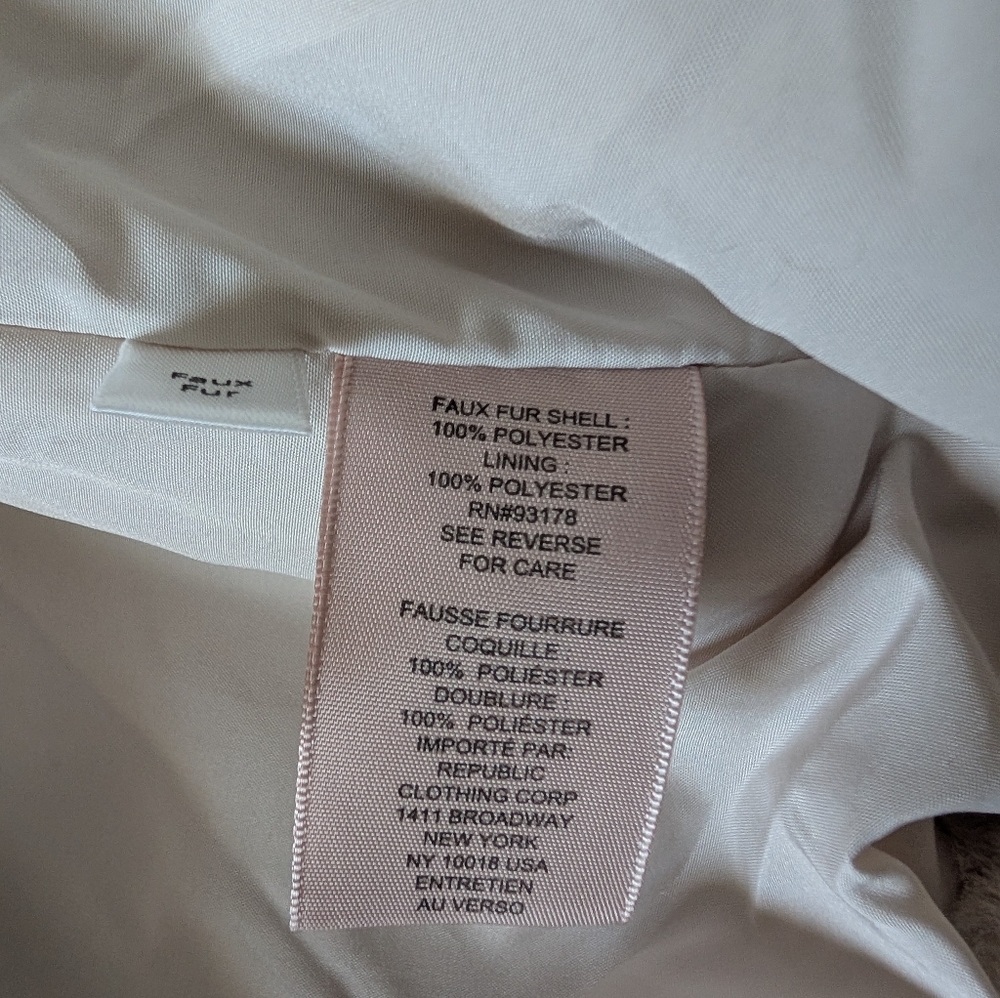 Faux Fur Hooded Cream Beige Cropped Jacket Elevated Loungewear Quiet Luxury XS image 7